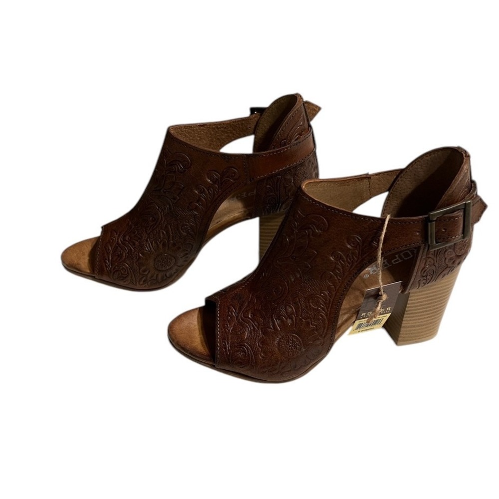 Roper Brown Embossed Sandals - image 3